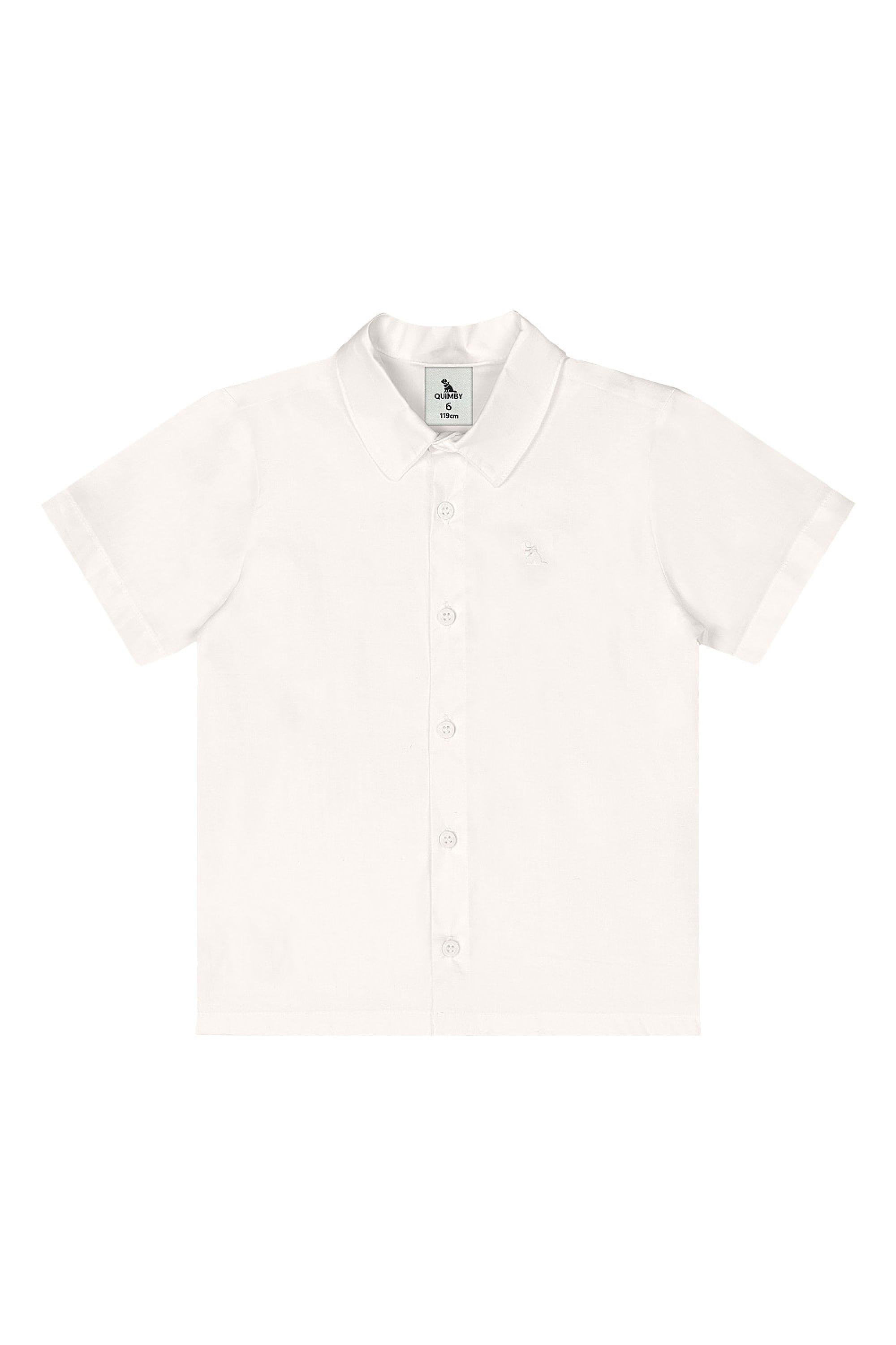 Camisa Infantil Menino em Tricoline com Elastano (Off White) Quimby - Imagem 17
